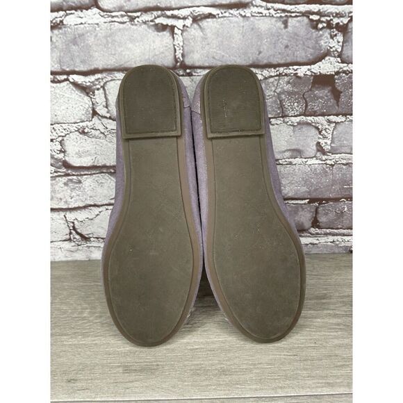 Vionic Caroll Metallic Shimmer Pewter Purple Leather Flats Women Sz 9.5M US/41.5 - Picture 8 of 16